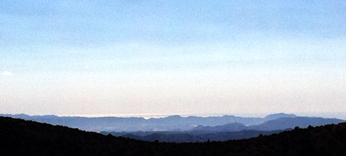 the sea from sierra gigante